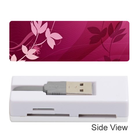 Pink Flower Art Memory Card Reader (Stick) from ArtsNow.com Front