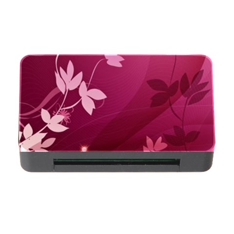 Pink Flower Art Memory Card Reader with CF from ArtsNow.com Front
