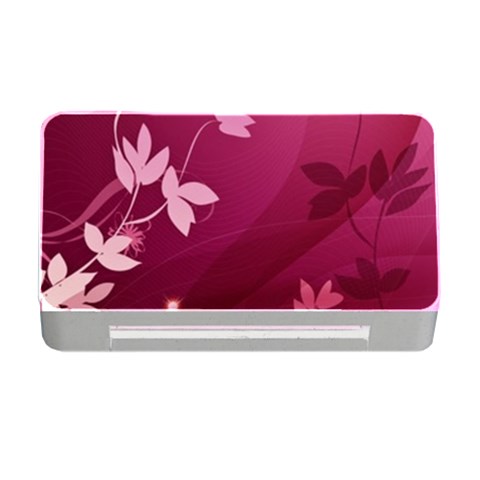 Pink Flower Art Memory Card Reader with CF from ArtsNow.com Front