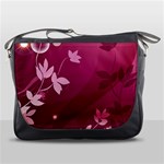 Pink Flower Art Messenger Bag