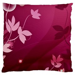 Pink Flower Art Large Cushion Case (Two Sides) from ArtsNow.com Front