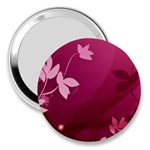Pink Flower Art 3  Handbag Mirror