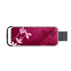 Pink Flower Art Portable USB Flash (Two Sides) from ArtsNow.com Front