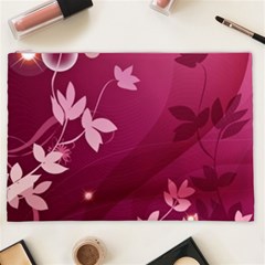 Pink Flower Art Cosmetic Bag (XXL) from ArtsNow.com Front