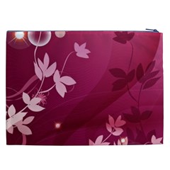 Pink Flower Art Cosmetic Bag (XXL) from ArtsNow.com Back