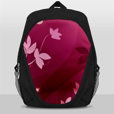 Pink Flower Art Backpack Bag from ArtsNow.com Front