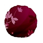 Pink Flower Art Standard 15  Premium Round Cushion 