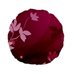 Pink Flower Art Standard 15  Premium Round Cushion 