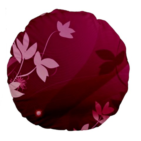 Pink Flower Art Large 18  Premium Round Cushion  from ArtsNow.com Front