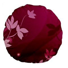 Pink Flower Art Large 18  Premium Round Cushion  from ArtsNow.com Front