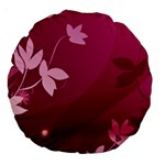 Pink Flower Art Large 18  Premium Round Cushion 