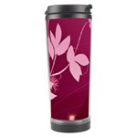 Pink Flower Art Travel Tumbler