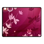 Pink Flower Art Double Sided Fleece Blanket (Small)