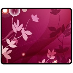 Pink Flower Art Double Sided Fleece Blanket (Medium) from ArtsNow.com 58.8 x47.4  Blanket Front