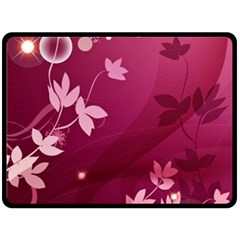 Pink Flower Art Double Sided Fleece Blanket (Large) from ArtsNow.com 80 x60  Blanket Front