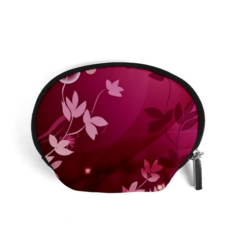 Pink Flower Art Accessory Pouch (Small) from ArtsNow.com Front