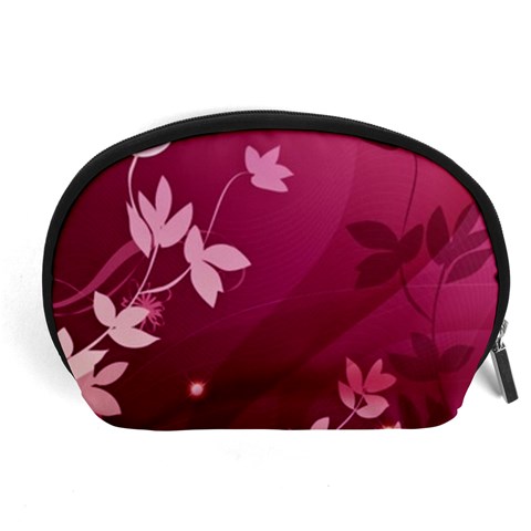 Pink Flower Art Accessory Pouch (Large) from ArtsNow.com Front