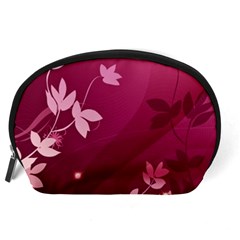 Pink Flower Art Accessory Pouch (Large) from ArtsNow.com Back