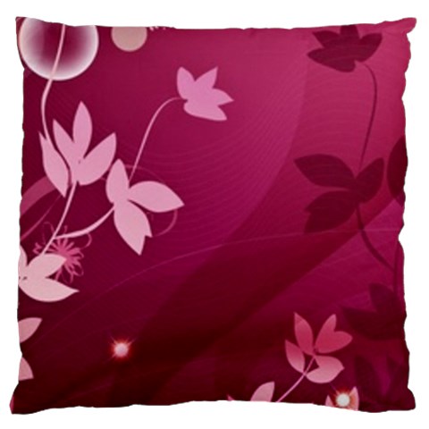 Pink Flower Art Standard Flano Cushion Case (One Side) from ArtsNow.com Front