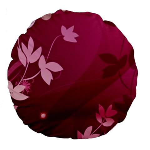 Pink Flower Art Large 18  Premium Flano Round Cushion  from ArtsNow.com Front