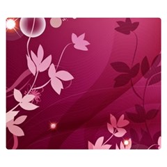 Pink Flower Art Double Sided Flano Blanket (Small) from ArtsNow.com 50 x40  Blanket Front