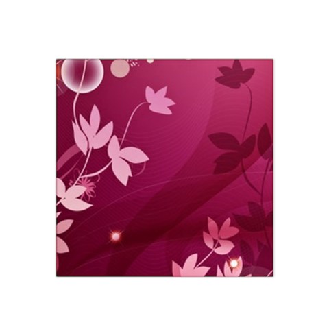 Pink Flower Art Satin Bandana Scarf from ArtsNow.com Front