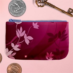 Pink Flower Art Large Coin Purse from ArtsNow.com Front