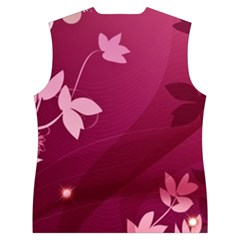 Pink Flower Art Women s Button Up Vest from ArtsNow.com Back