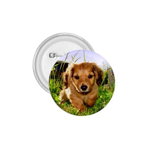 Puppy In Grass 1.75  Button from ArtsNow.com Front