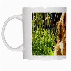 Puppy In Grass White Mug from ArtsNow.com Left