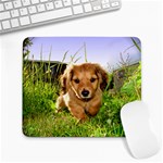 Puppy In Grass Large Mousepad