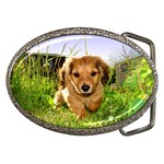 Puppy In Grass Belt Buckle