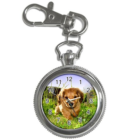 Puppy In Grass Key Chain Watch from ArtsNow.com Front