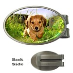 Puppy In Grass Money Clip (Oval)