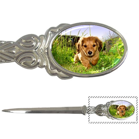 Puppy In Grass Letter Opener from ArtsNow.com Front