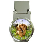Puppy In Grass Money Clip Watch