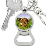 Puppy In Grass Bottle Opener Key Chain