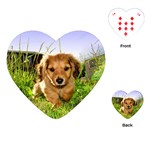 Puppy In Grass Playing Cards (Heart)