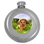 Puppy In Grass Hip Flask (5 oz)