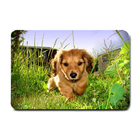 Puppy In Grass Small Doormat from ArtsNow.com 24 x16  Door Mat