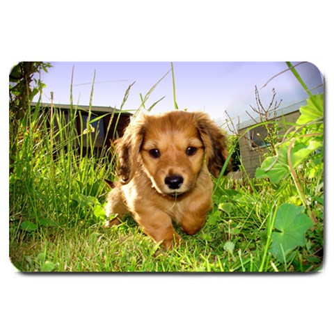 Puppy In Grass Large Doormat from ArtsNow.com 30 x20  Door Mat