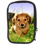 Puppy In Grass Compact Camera Leather Case