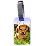 Puppy In Grass Luggage Tag (two sides)