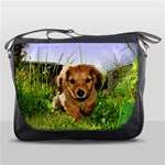 Puppy In Grass Messenger Bag