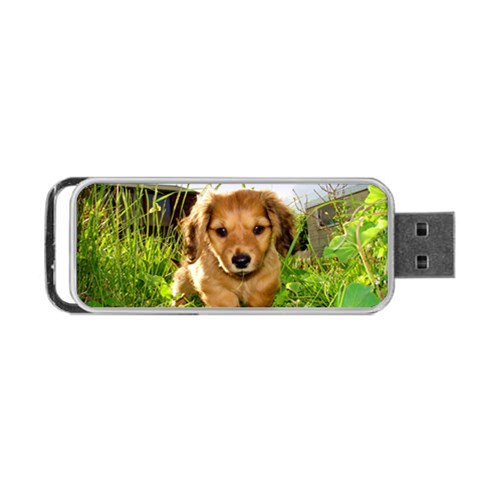 Puppy In Grass Portable USB Flash (Two Sides) from ArtsNow.com Front