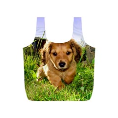 Puppy In Grass Full Print Recycle Bag (S) from ArtsNow.com Front