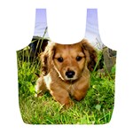 Puppy In Grass Full Print Recycle Bag (L)