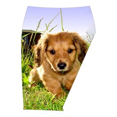 Puppy In Grass Midi Wrap Pencil Skirt from ArtsNow.com  Front Right 