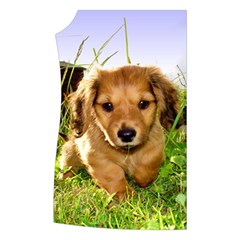 Puppy In Grass Women s Button Up Vest from ArtsNow.com Front Right