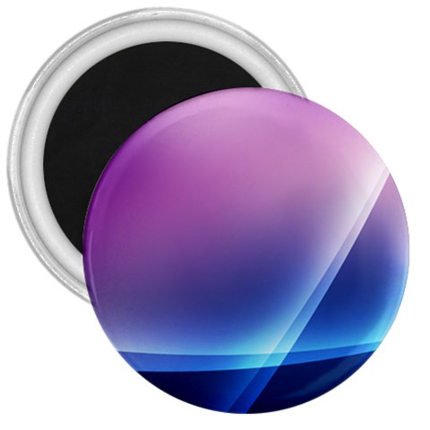 Purple Blue Wave 3  Magnet from ArtsNow.com Front